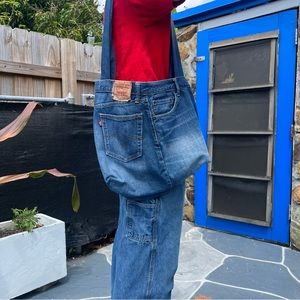 Upcycled Denim Tote Bag / crossbody bag / shoulder bag